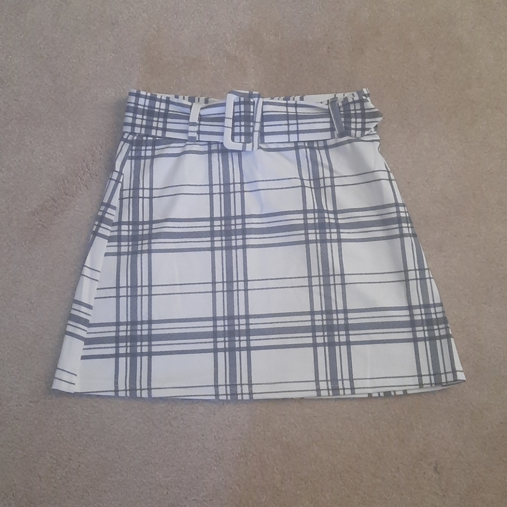 Shein plaid skirt